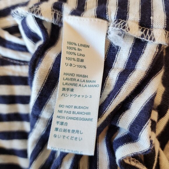 Rebecca Minkoff Linen Tank Top - Navy & White Striped - XXS - Picture 3 of 4